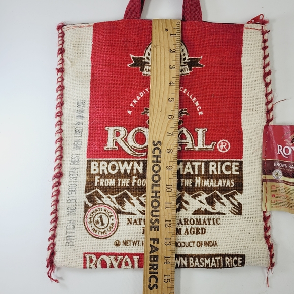 Royal Basmati Burlap Rice Bag Tote - Picture 6 of 7